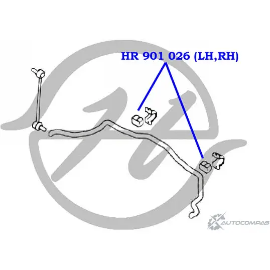 Втулка стабилизатора передней подвески, внутренняя HANSE JAF1 QH 1422497897 HR 901 026 00KN07R изображение 1