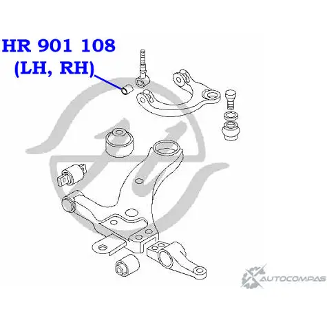 Сайлентблок верхнего рычага передней подвески, передний и задний HANSE HR 901 108 WKHCY MH70 0 1422496781 изображение 1