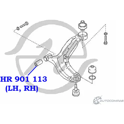 Сайлентблок нижнего рычага передней подвески, передний HANSE LLBPU 3O RELK 1422496785 HR 901 113 изображение 1