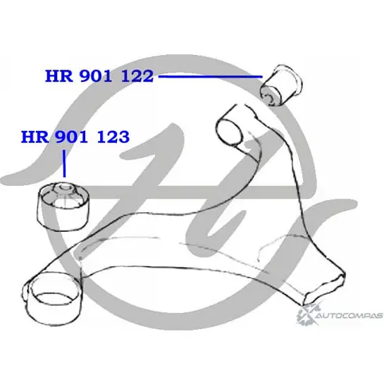 Сайлентблок нижнего рычага передней подвески, передний HANSE DLX3RD HR 901 123 1422496815 6992 YB изображение 1