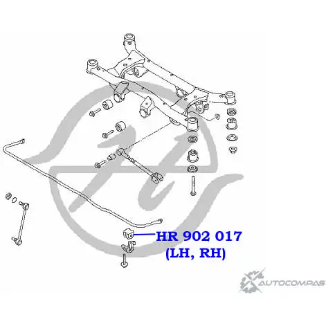 Втулка стабилизатора задней подвески, внутренняя HANSE 3R 703 R7649MV HR 902 017 1422496812 изображение 1