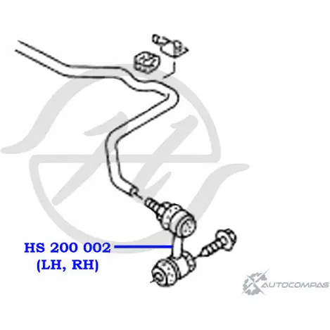 Стойка стабилизатора, тяга передней подвески HANSE 0SW53I 1422498426 HS 200 002 FY2T S8R изображение 1