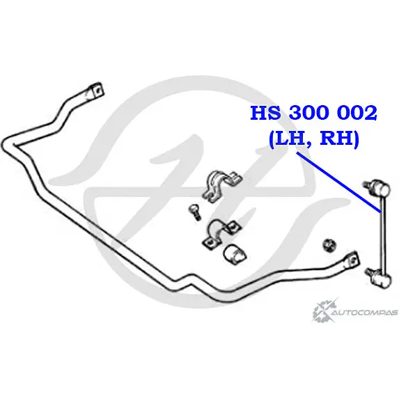 Стойка стабилизатора, тяга передней подвески HANSE HS 300 002 T7VL6B5 1 G3K1 1422498433 изображение 1