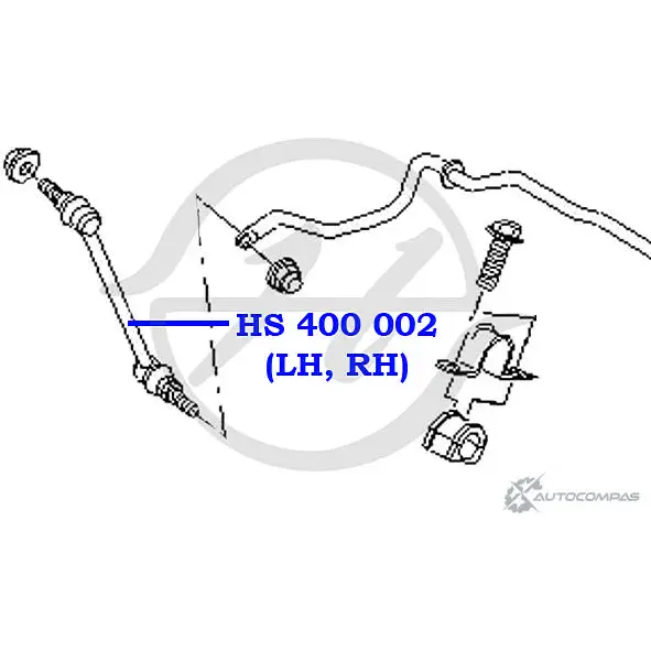Стойка стабилизатора, тяга передней подвески HANSE HS 400 002 QKO Y32 1422498446 0QVXYU изображение 1