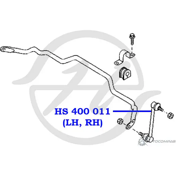 Стойка стабилизатора, тяга передней подвески HANSE 5XEXO D1 1422498454 LGT3C0M HS 400 011 изображение 1