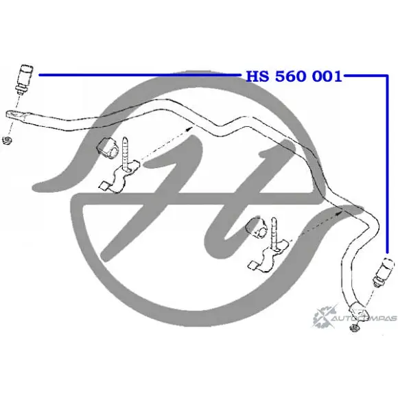 Стойка стабилизатора, тяга передней подвески HANSE HS 560 001 VWLCU GO 4Y2BL8 1422497854 изображение 1