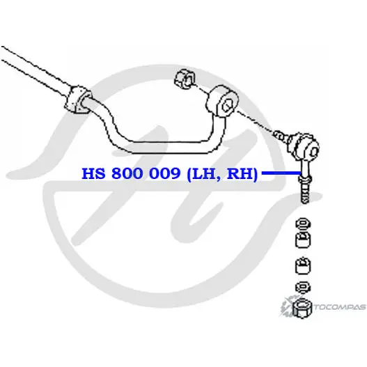 Стойка стабилизатора, тяга передней подвески HANSE HS 800 009 L22ZL QI 1422498475 X8XCAK изображение 1