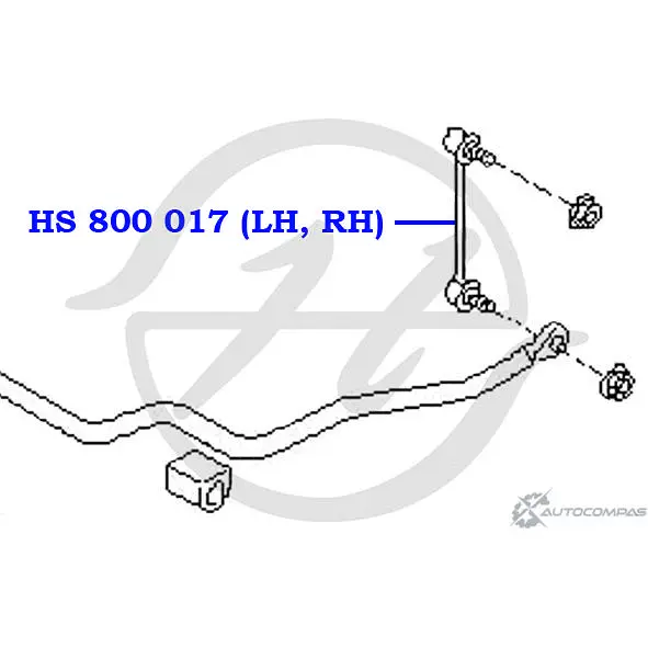 Стойка стабилизатора, тяга передней подвески HANSE 1422498476 LSBK 5C HS 800 017 CEGS74Y изображение 1