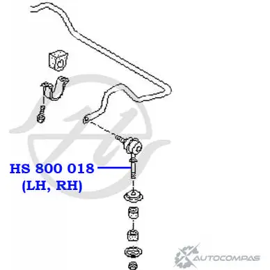 Стойка стабилизатора, тяга передней подвески HANSE UQ4Y14E HS 800 018 1422498477 OFS0 S изображение 1