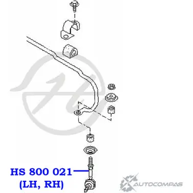 Стойка стабилизатора, тяга передней подвески HANSE M3 PXW HS 800 021 1422498480 RQFCU изображение 1