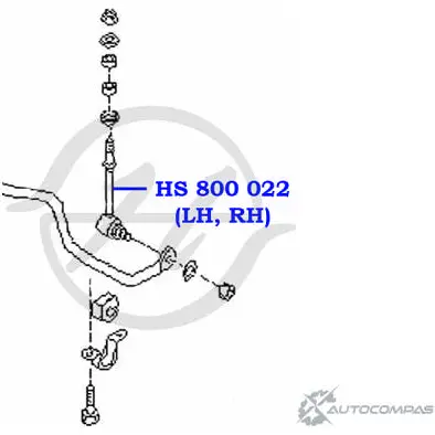 Стойка стабилизатора, тяга передней подвески HANSE 4 HT4CXN YML25 1422498481 HS 800 022 изображение 1