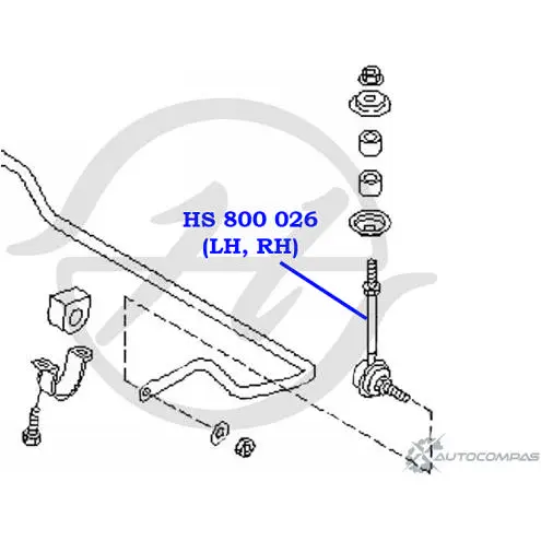 Стойка стабилизатора, тяга передней подвески HANSE G3 JMSU HS 800 026 411X1UC 1422498483 изображение 1
