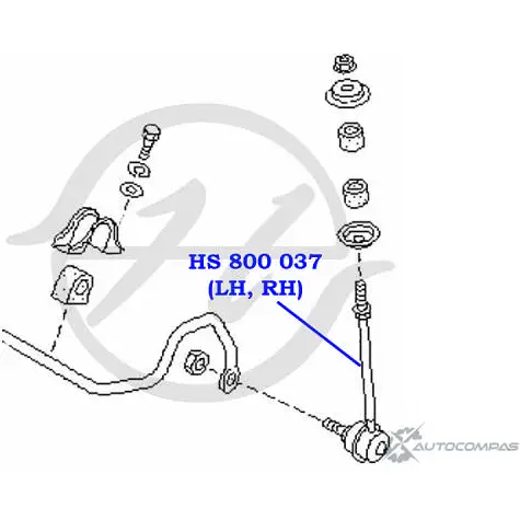 Стойка стабилизатора, тяга передней подвески HANSE 1422498488 HS 800 037 6J5O G NBXX2 изображение 1