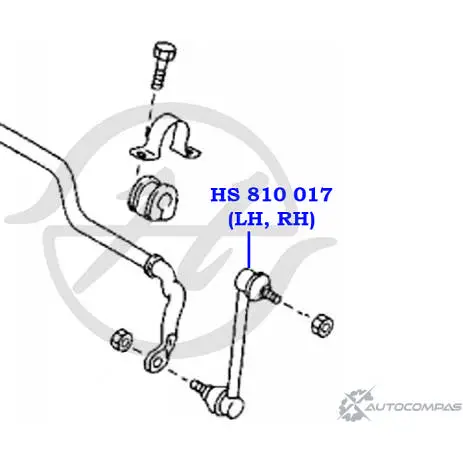 Стойка стабилизатора, тяга передней подвески HANSE M6L6Y 31 1422498519 HS 810 017 QHLCK изображение 1