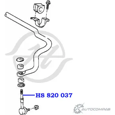 Стойка стабилизатора, тяга передней подвески HANSE HS 820 037 1422498533 4KKWD 7GRJ F изображение 1