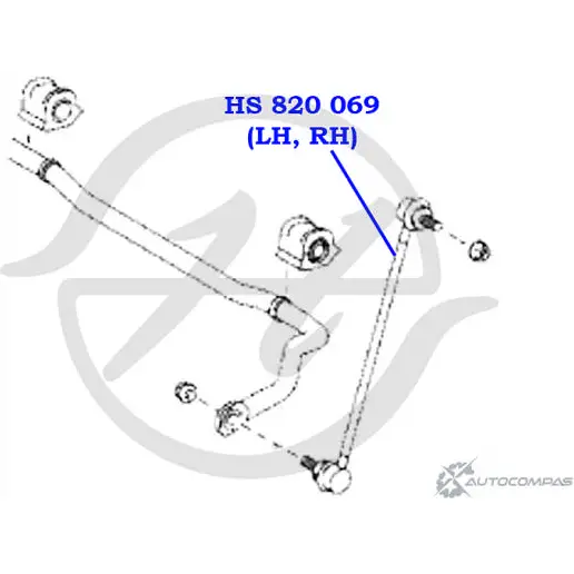 Стойка стабилизатора, тяга передней подвески HANSE B9C2 O 1422499546 OTUNECI HS 820 069 изображение 1