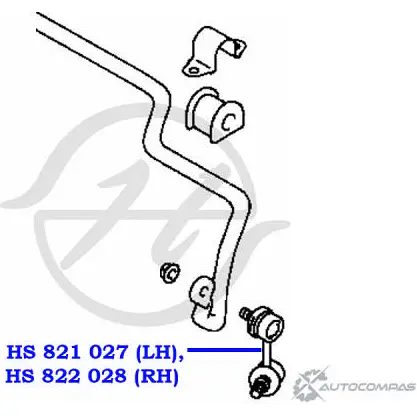 Стойка стабилизатора, тяга передней подвески, левая HANSE AZZ8WNW 1422498549 D6E E8C HS 821 027 изображение 1