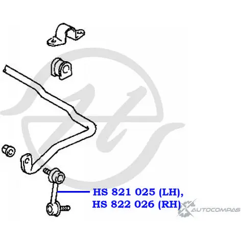 Стойка стабилизатора, тяга передней подвески, правая HANSE HS 822 026 31C2 F51 1422498560 9DKG9LO изображение 1