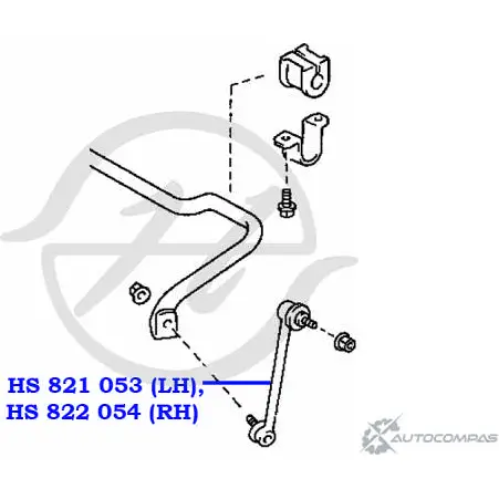 Стойка стабилизатора, тяга передней подвески, правая HANSE HS 822 054 1422498565 S5LRKF ZQY4 DDE изображение 1