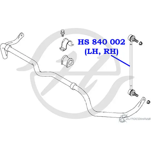 Стойка стабилизатора, тяга передней подвески HANSE UUVJ45S HS 840 002 1422498573 R5L MT изображение 1