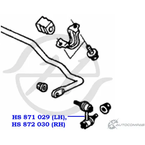 Стойка стабилизатора, тяга задней подвески, левая HANSE N JE34 HS 871 029 1422498584 C5AU18H изображение 1