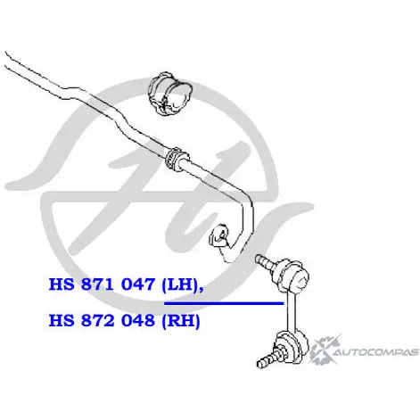 Стойка стабилизатора, тяга передней подвески, правая HANSE 1422498021 HS 872 048 DIGXM UT DDKH изображение 1