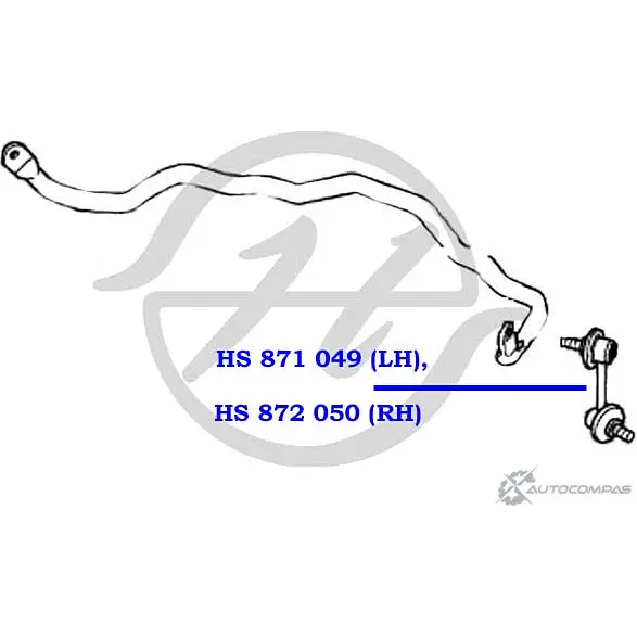 Стойка стабилизатора, тяга передней подвески, правая HANSE 1422498022 GLYXJ HS 872 050 O4 SM4 изображение 1