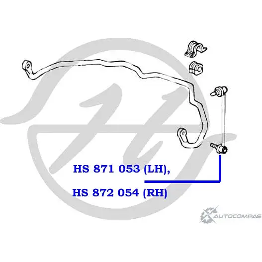 Стойка стабилизатора, тяга передней подвески, правая HANSE ULXCJIJ 1422498061 G7 0LS HS 872 054 изображение 1