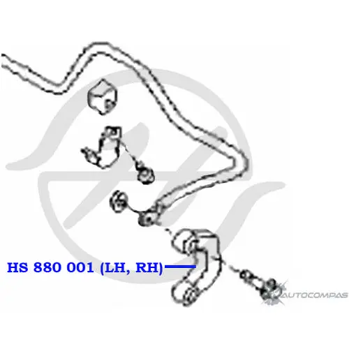 Стойка стабилизатора, тяга задней подвески HANSE DFBX3B 6 HS 880 001 1422498600 N7KPJ2B изображение 1