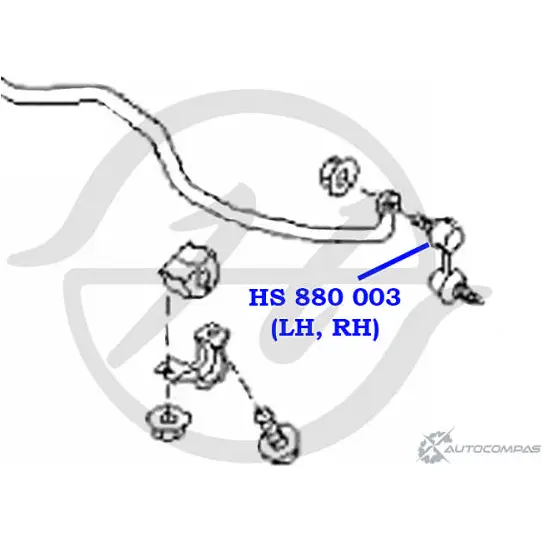 Стойка стабилизатора, тяга передней подвески HANSE JM 9ZB HS 880 003 1422498602 74AB8H5 изображение 1