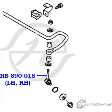 Стойка стабилизатора, тяга задней подвески HANSE 1422498609 IC1M S8 HS 890 018 5ATBRD0 изображение 1
