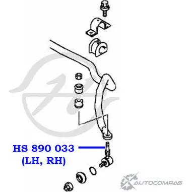 Стойка стабилизатора, тяга передней подвески HANSE RAW8TY ZMO8V 8S 1422498613 HS 890 033 изображение 1