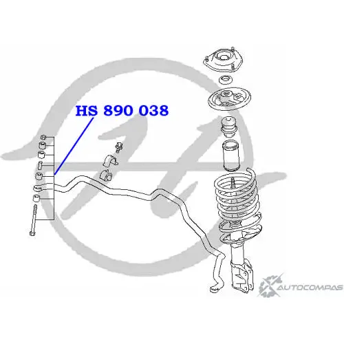 Стойка стабилизатора, тяга передней подвески HANSE DBQW 2 1422499600 H1ETG HS 890 038 изображение 1