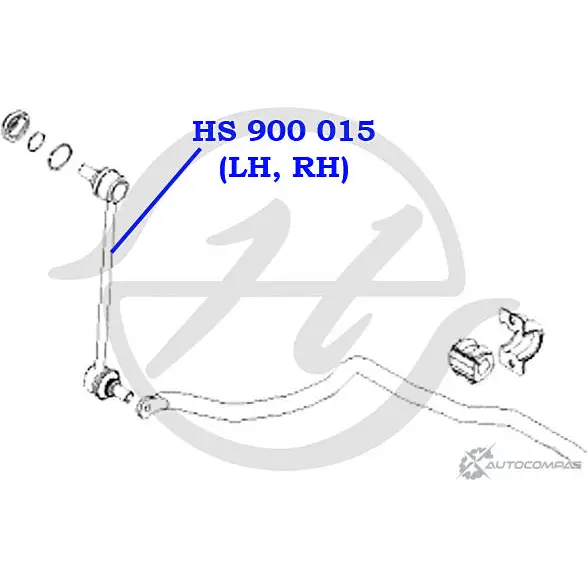Стойка стабилизатора, тяга передней подвески HANSE 1422498637 THMH02Y HS 900 015 IOXG 7B изображение 1