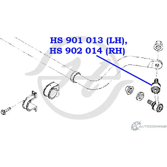 Стойка стабилизатора, тяга передней подвески, правая HANSE HS 902 014 1422498647 N XGTO9B DP0N7 изображение 1