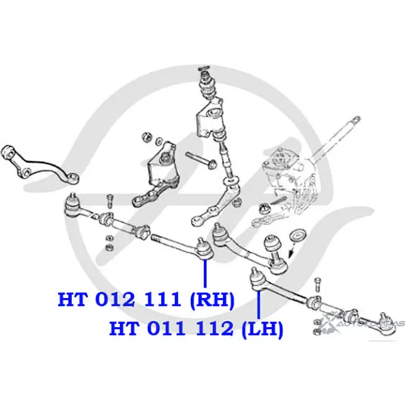 Рулевой наконечник, длинный, внутренний, правый HANSE UE2AQ 1422498657 HT 012 111 8U 971F изображение 1