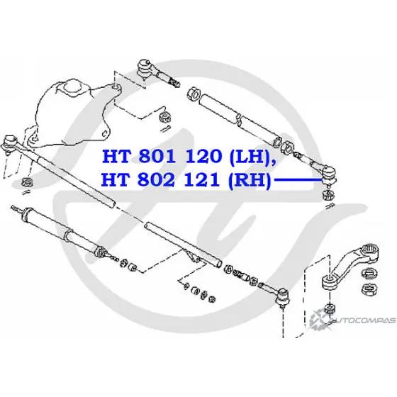 Рулевой наконечник, правый HANSE KXH JTJ UD4OY 1422498846 HT 802 121 изображение 1