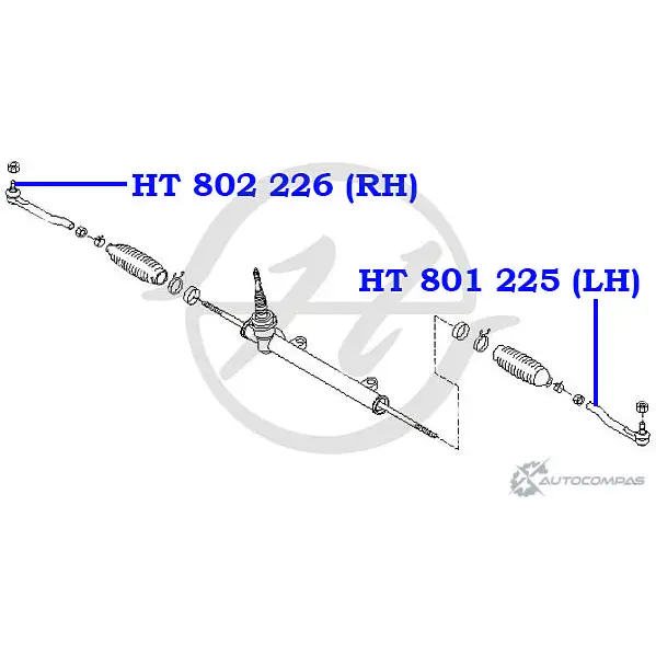 Рулевой наконечник, правый HANSE 66 QPWU2 1422498847 HZ197 HT 802 226 изображение 1