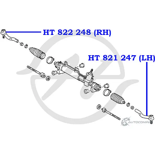 Рулевой наконечник, правый HANSE HT 822 248 GAOCOG T2 J717 1422498919 изображение 1