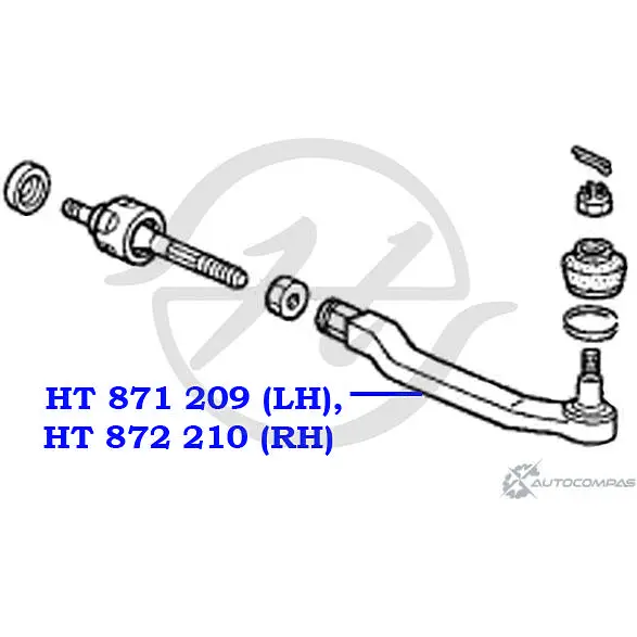 Рулевой наконечник, левый HANSE FOW5D0 HT 871 209 D U5ZCK 1422498947 изображение 1