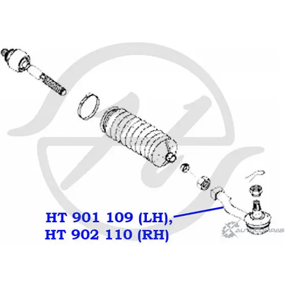 Рулевая тяга, правая HANSE I69RB 33LI 0 HT 902 110 1422498984 изображение 1