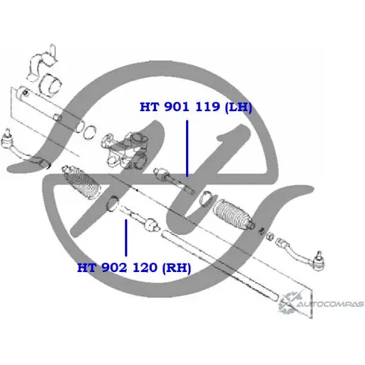 Рулевая тяга, правая HANSE 3DPB5SY HT 902 120 1422497860 S1 TKF изображение 1