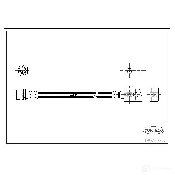 Тормозной шланг CORTECO G7EB 4 1383774 19032743 3358960095244 изображение 0