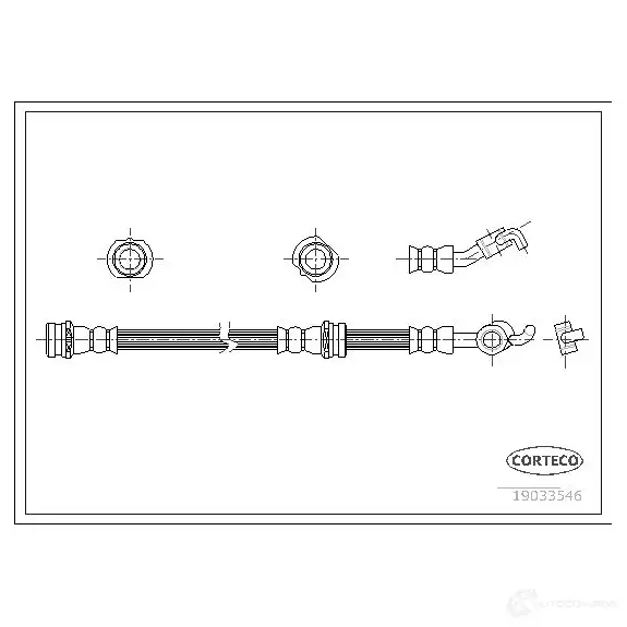 Тормозной шланг CORTECO 1384225 PS XA4H 3358960101112 19033546