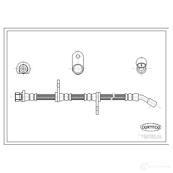 Тормозной шланг CORTECO 19018939 3358960189394 BAE A3 1382362 изображение 0