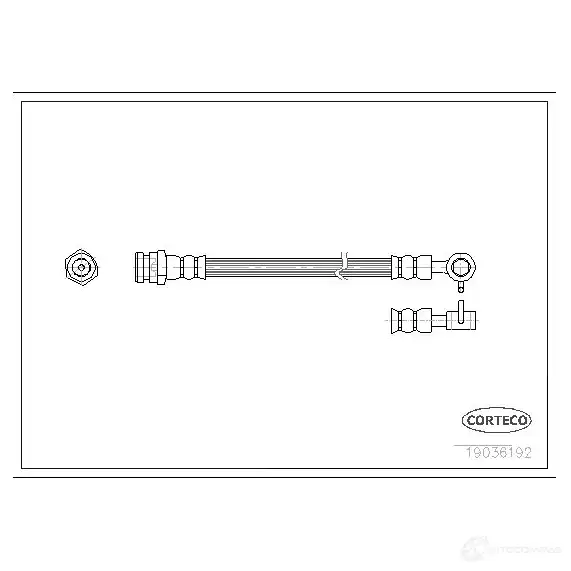 Тормозной шланг CORTECO 7S HA9H 1385469 19036192 3358960521071 изображение 0
