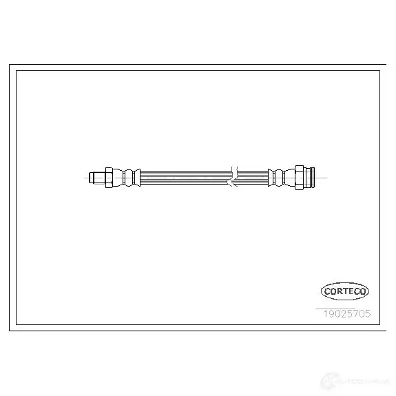 Тормозной шланг CORTECO 19025705 C4WSQ 8O 3358960257055 1382536 изображение 0