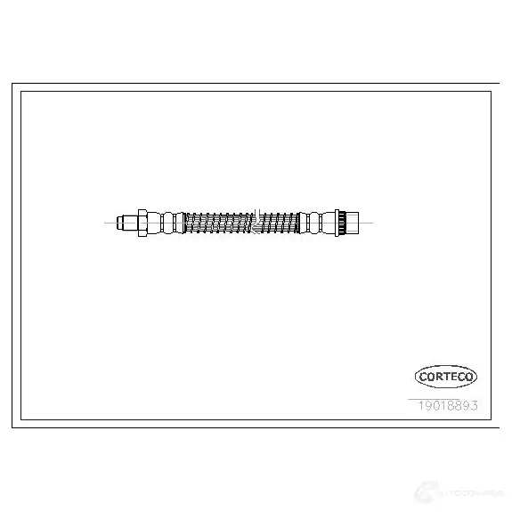 Тормозной шланг CORTECO 1382335 3358960188939 L YA1BE 19018893 изображение 0