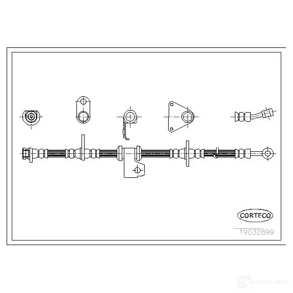 Тормозной шланг CORTECO QF J5EYH 1383890 19032899 3358960096692 изображение 0