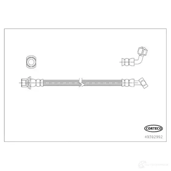 Тормозной шланг CORTECO 3358960531704 1215455859 4O 22EXS 49392992 изображение 0